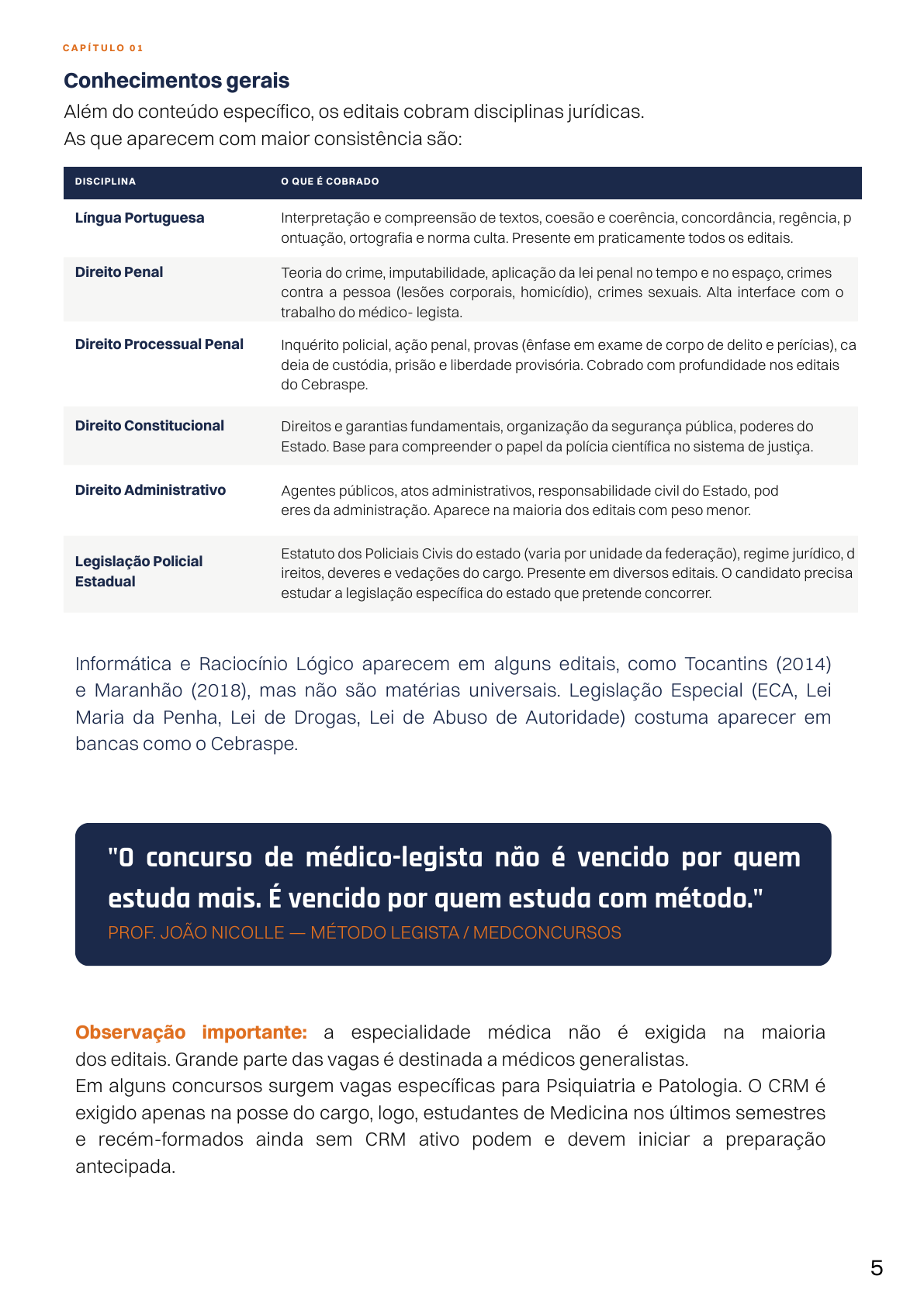 Página interna do guia exibida em tablet